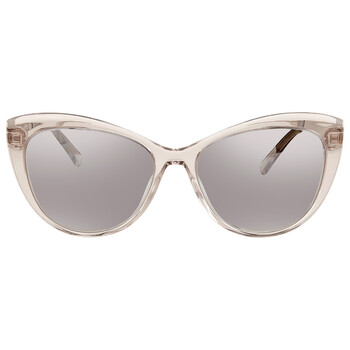 Versace Grey Gradient Mirror Cat Eye Ladies Sunglasses 