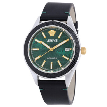 Versace V-Helix Quartz Green Dial Men's Watch VE9G00224