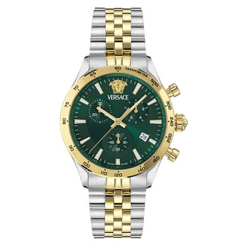 Versace New Chrono Chronograph Quartz Green Dial Men's Watch