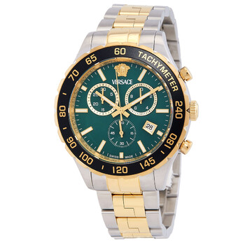 Versace Chrono Chronograph Quartz Green Dial Men's Watch VE9K01224