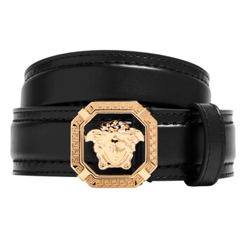 Versace La Medusa Buckle Leather Belt, Size 100 1016069  display picture 3