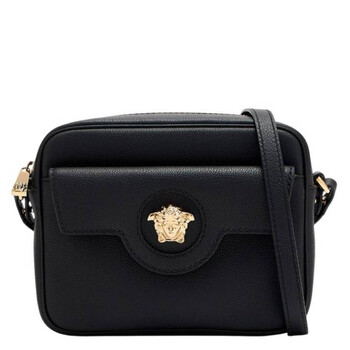 Versace La Medusa Large Leather Clutch In Black DP87631-DVT8ME