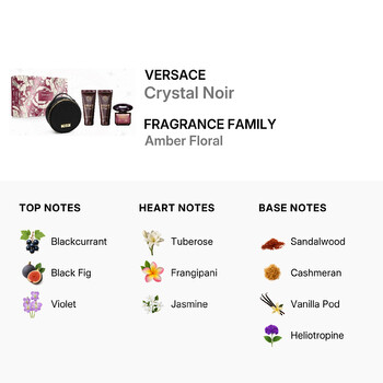 Ladies Crystal Noir 4pcs EDP Gift Set Fragrances 8011003902866