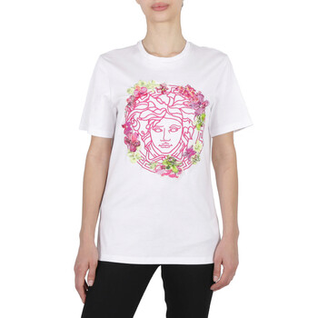 Tシャツ・カットソー Versace Versace Goddess T-Shirt Goddess Black T-Shirt - Versace - Women | WE IN STYLE