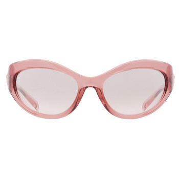 サングラス VERSACE Woman Sunglasses Pink 0VE4361 539258 Versace Pink Gradient Grey Flash Geometric Unisex Sunglasses
