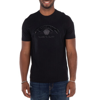 VERSACE ミラノ スタンプ クロップ Tシャツ ブラック VERSACE ミラノ スタンプ クロップ Tシャツ ブラック (VERSACE/T