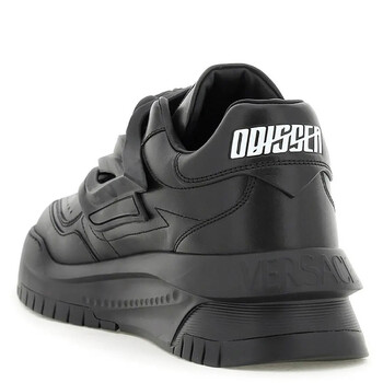 Men's Black Leather Odyssea Sneakers