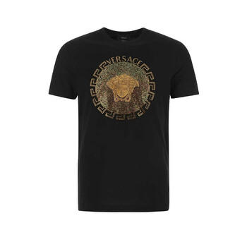 Versace Crystal T Shirt Versace Medusa-embroidered Crystal T-shirt
