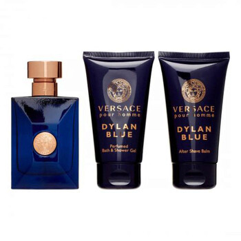 ヴェルサーチ ディランブルー 3点 ギフトセット Versace Men's 3-Pc. Dylan Blue Eau de Toilette Gift Set - Macy's