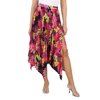 Moschino Ladies Fantasy Print Pink Flare Skirt, Brand Size