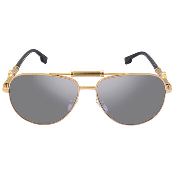 Polarized Grey Mirror Silver Pilot Unisex Sunglasses VE2236 1002Z3 59