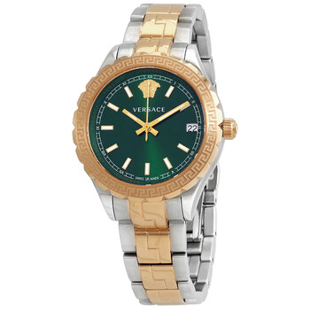 Versace Hellenyium Quartz Green Dial Ladies Watch VE2S00422