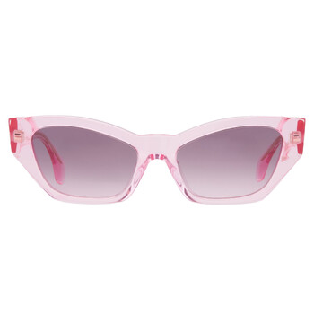 サングラス VERSACE Woman Sunglasses Pink 0VE4361 539258 Versace Pink Gradient Grey Flash Geometric Unisex Sunglasses