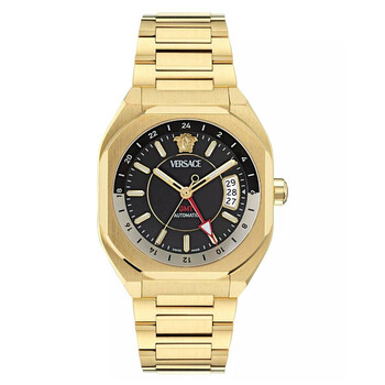 腕時計(アナログ) VERSACE gmt Versace V-Contempo GMT Automatic Blue Dial Men's Watch VE0I00225