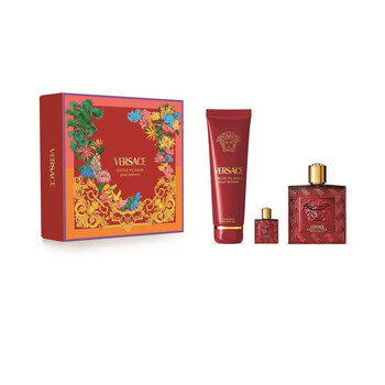 Versace Men's Eros Flame 3pcs EDP Gift Set Fragrances