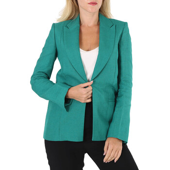 Burberry Cedar Green Double-faced Neoprene Tailored Jacket