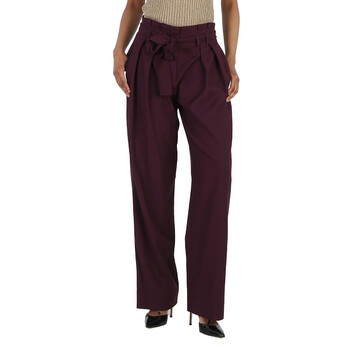 Moschino Ladies Purple Straight Leg Trousers, Brand Size 38
