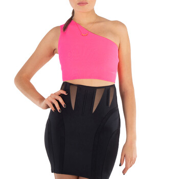 One Shoulder Fitted Crop Top