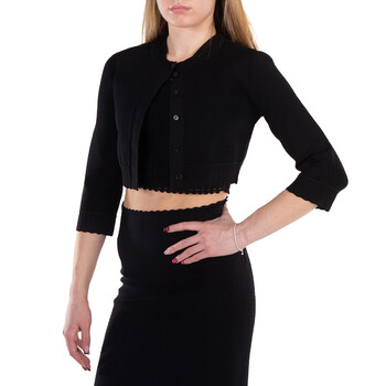 Pointelle Cropped Cardigan