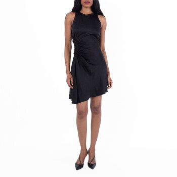 Versace - Mini Dress In Satin With Safety Pin Dresses Black