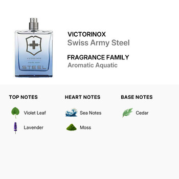 Men's Swiss Army Steel EDP 3.4 oz (Tester) Fragrances 7630042400433