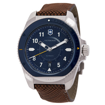 【美品】SATOKA☆Calla Navy Victorinox I.N.O.X. Automatic Blue Dial Men's Watch 241834