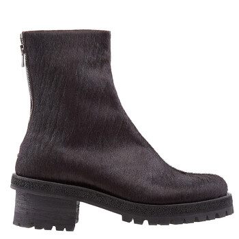 Viridi-Anne Men's Dark Brown Calf Hairback Zip-Up Boots, Brand