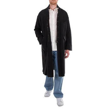 【まーや 】TOGAVIRILISJacquardlong coat 44 Yohji Yamamoto Indian Jacquard Transforming Collar Jacket