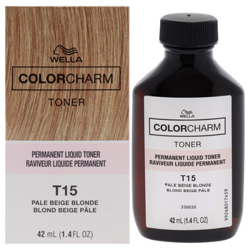 Unisex Color Charm Permanent Liquid Toner 1.4 Oz T15 Pale Beige Blonde Hair Care 070018066886