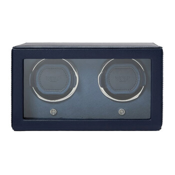 Wolf Windsor Module 2.5 Black Leather Double Watch Winder