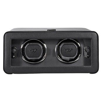 Windsor Module 2.5 Black Leather Double Watch Winder 4526029 Windsor Module 2.5 Black Leather Double Watch Winder 4526029