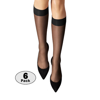Wolford Ladies Nude 8 Sheer Knee high Stockings In Black Size Medium Wolford Ladies Nude 8 Sheer Knee high Stockings In Black Size Medium