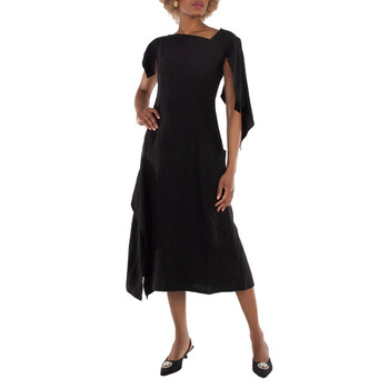 Yohji Yamamoto Black Asymmetric Dress, Brand Size 1 (X-Small) FS