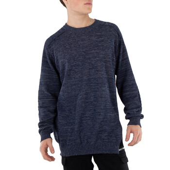 トップス Yohji Yamamoto D's knit 19AW Navy Yohji Yamamoto Navy Open Work Po Sweater, Brand Size 3 (Large) HZ
