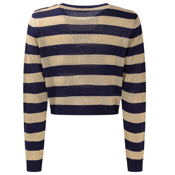 Girls Crew Neck Stripe Pattern Sweaters