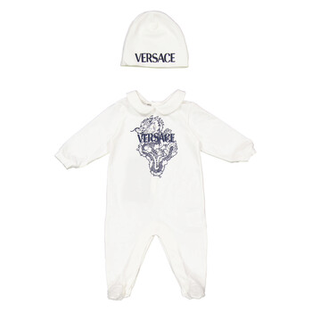 Infant Dragon Cotton Jersey Romper & Hat