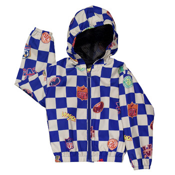 Kids Check Sport Patch Varsity Jacket