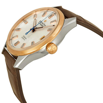 El Primero Espada Automatic Mother of Pearl Brown Leather Men's Watch 512170465081C713