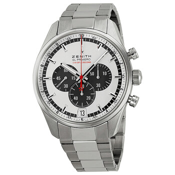 El Primero Striking 10th Silver Dial Chronograph Stainless Steel Men's Watch 032043405201M2040