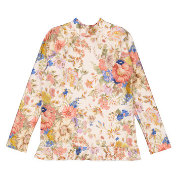 Girls August Frill Rashie Swim Top