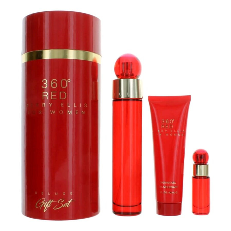 Perry Ellis 360 Red by Perry Ellis for Women - 3 Pc Gift Set 3.4oz