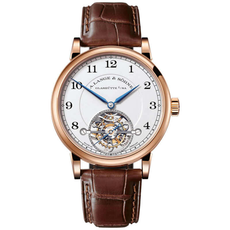 A. Lange and Sohne 1815 Tourbillon Silver Dial 18K Rose Gold Men's Watch