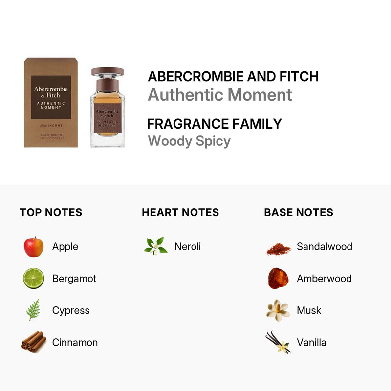 Abercrombie And Fitch Men's Authentic Moment EDT 1.7 oz Fragrances
