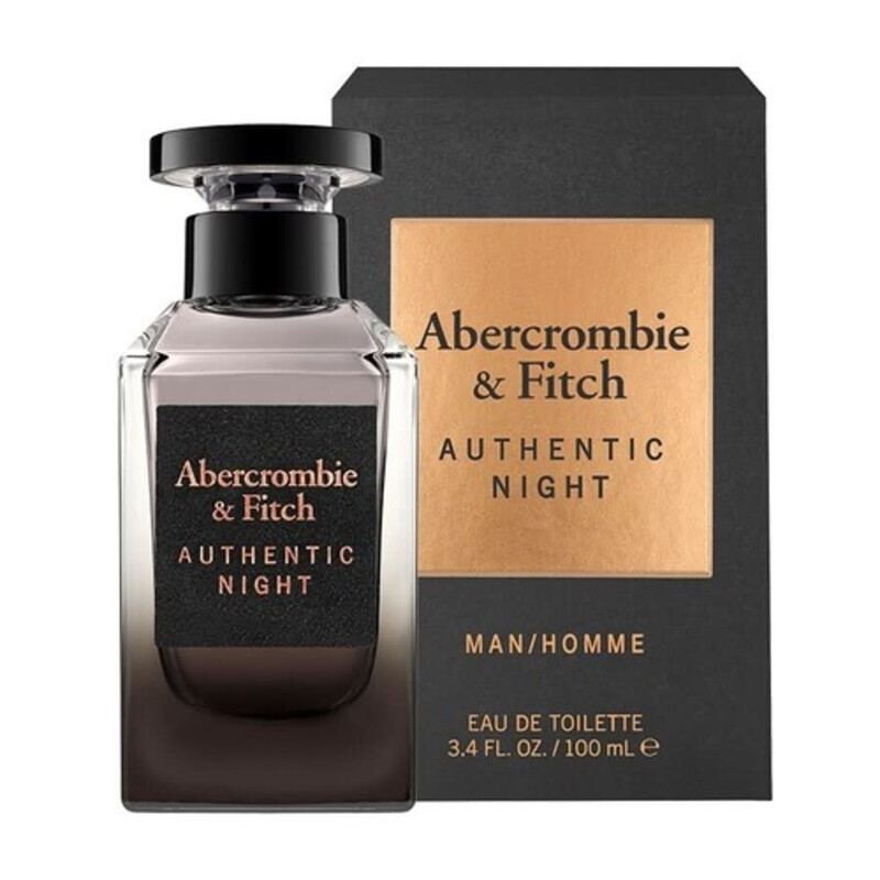 Abercrombie And Fitch Men's Authentic Night EDT Spray 3.4 oz