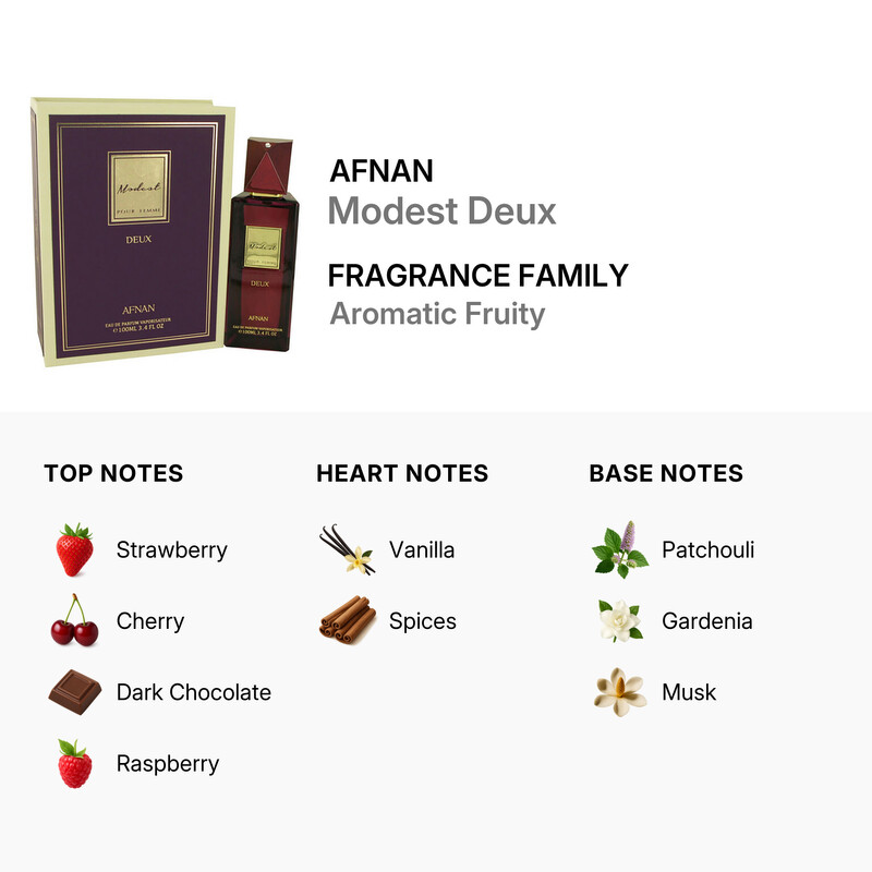 Afnan Ladies Modest Deux EDP 3.4 oz Fragrances 6290171001935
