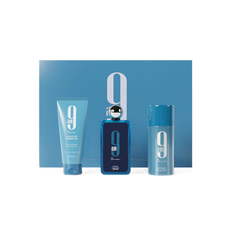 Afnan Men's 9 Am Dive 3pcs EDP Gift Set Fragrances 6290171074243
