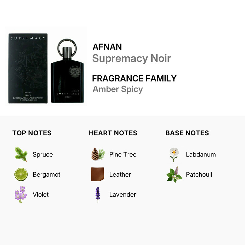 Afnan Men's Supremacy Noir EDP 3.4 oz Fragrances 6290171001614