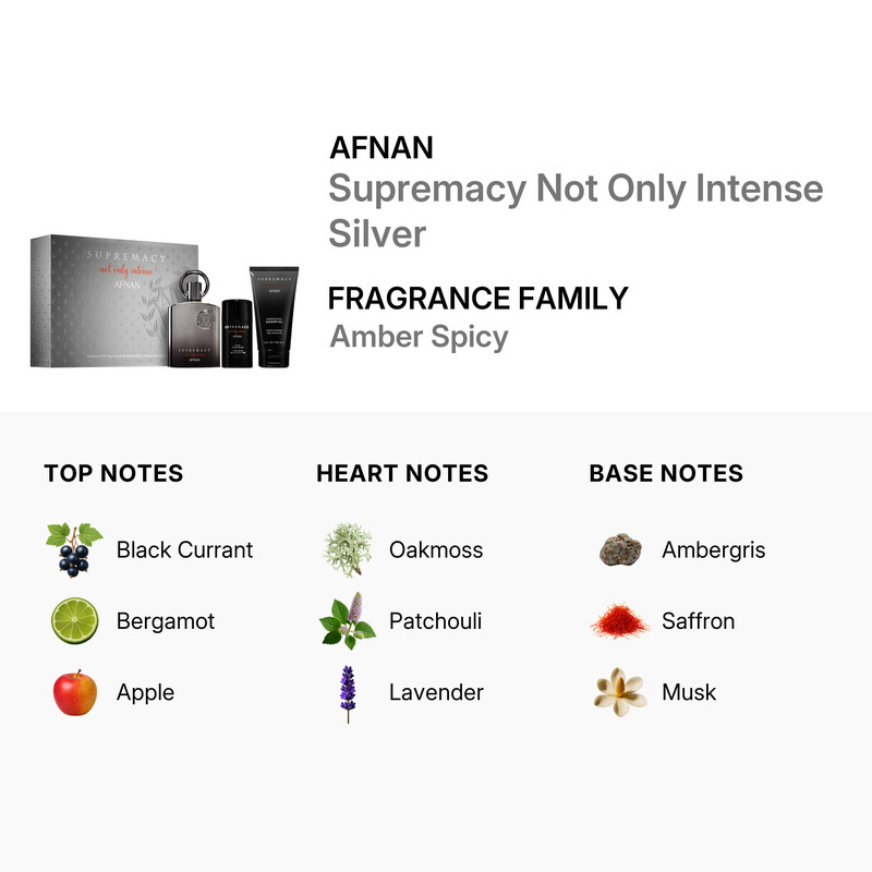 Afnan Men's Supremacy Not Only Intense 3pcs EDP Gift Set