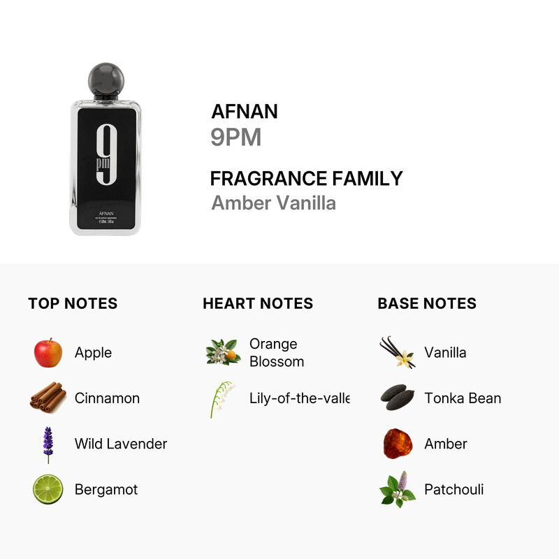 Afnan Perfumes Men's 9PM EDP Spray 3.4 oz/100ML Fragrances