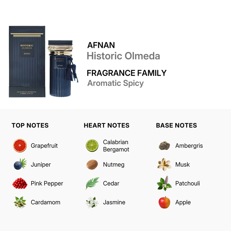 Afnan Unisex Historic Olmeda EDP Spray 3.4 oz Fragrances